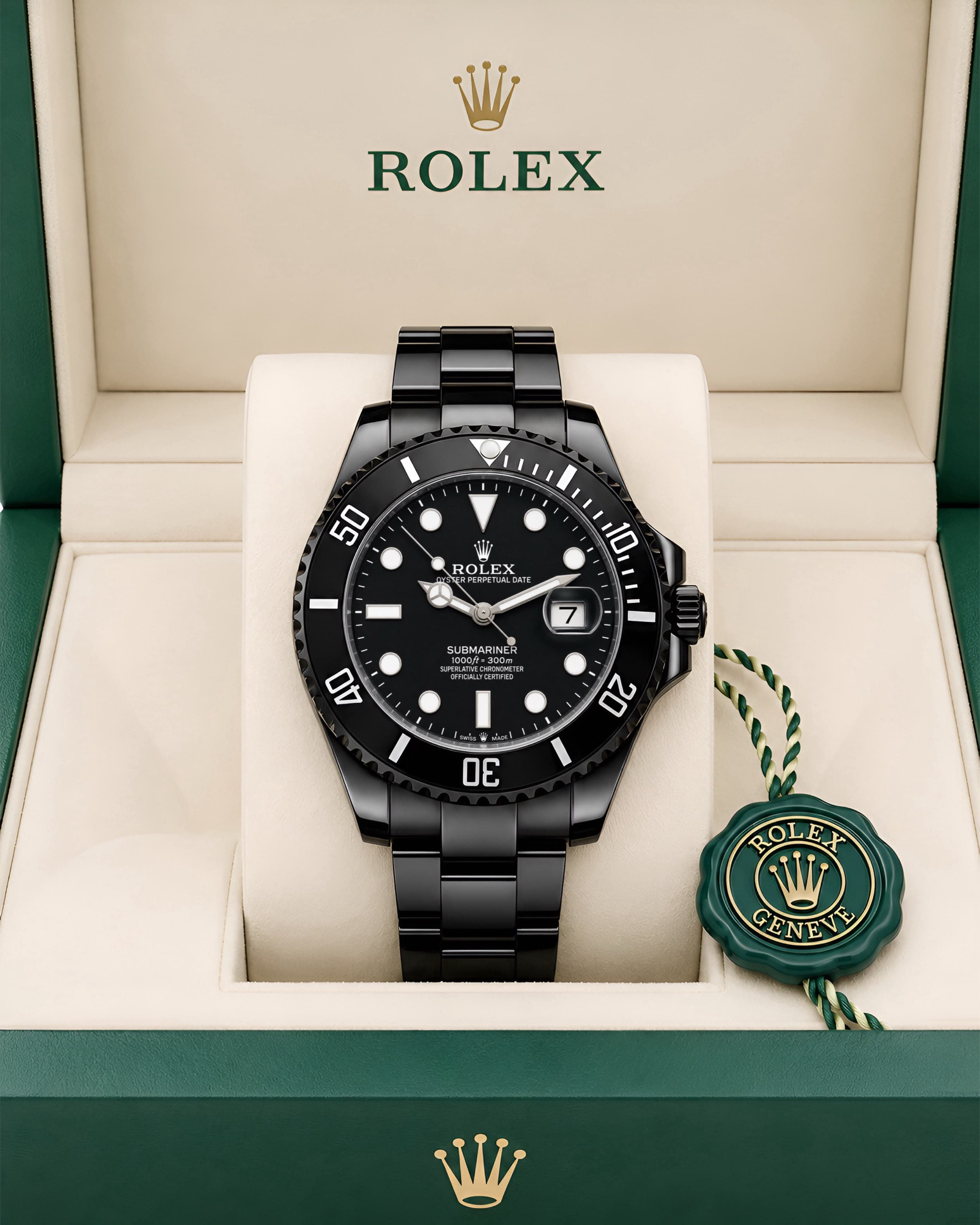 Rolex Submariner Date Matt Black Edition Automatic Men's Watch