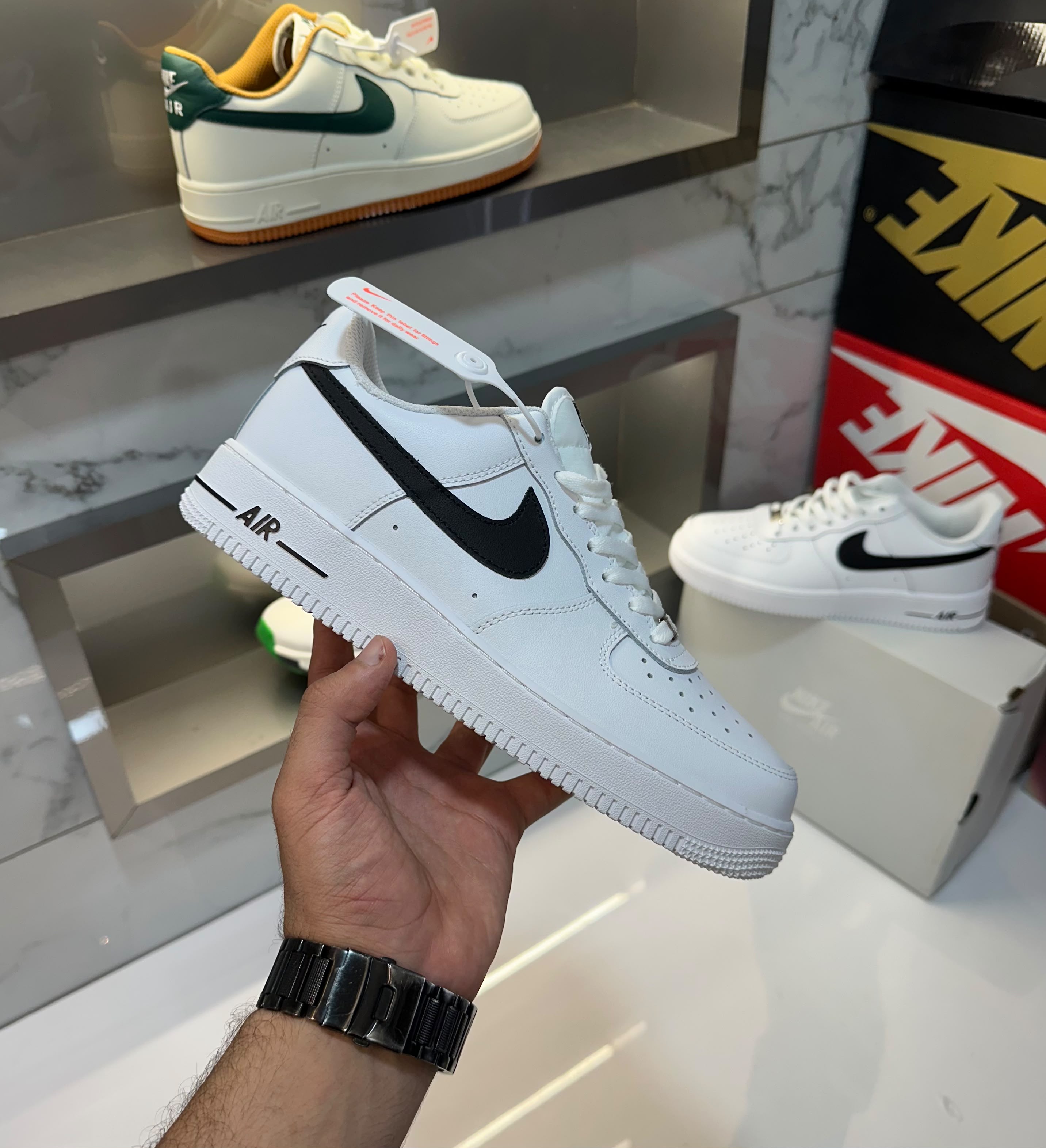 Nike Air Force 1  Low White Black Classic Streetwear Sneakers