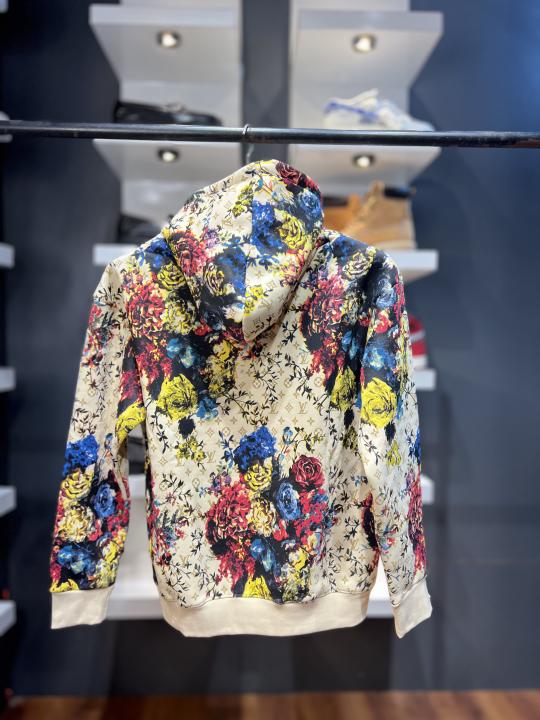 Louis Vuitton Premium Floral Bloom Hoodie – LV Monogram Edition