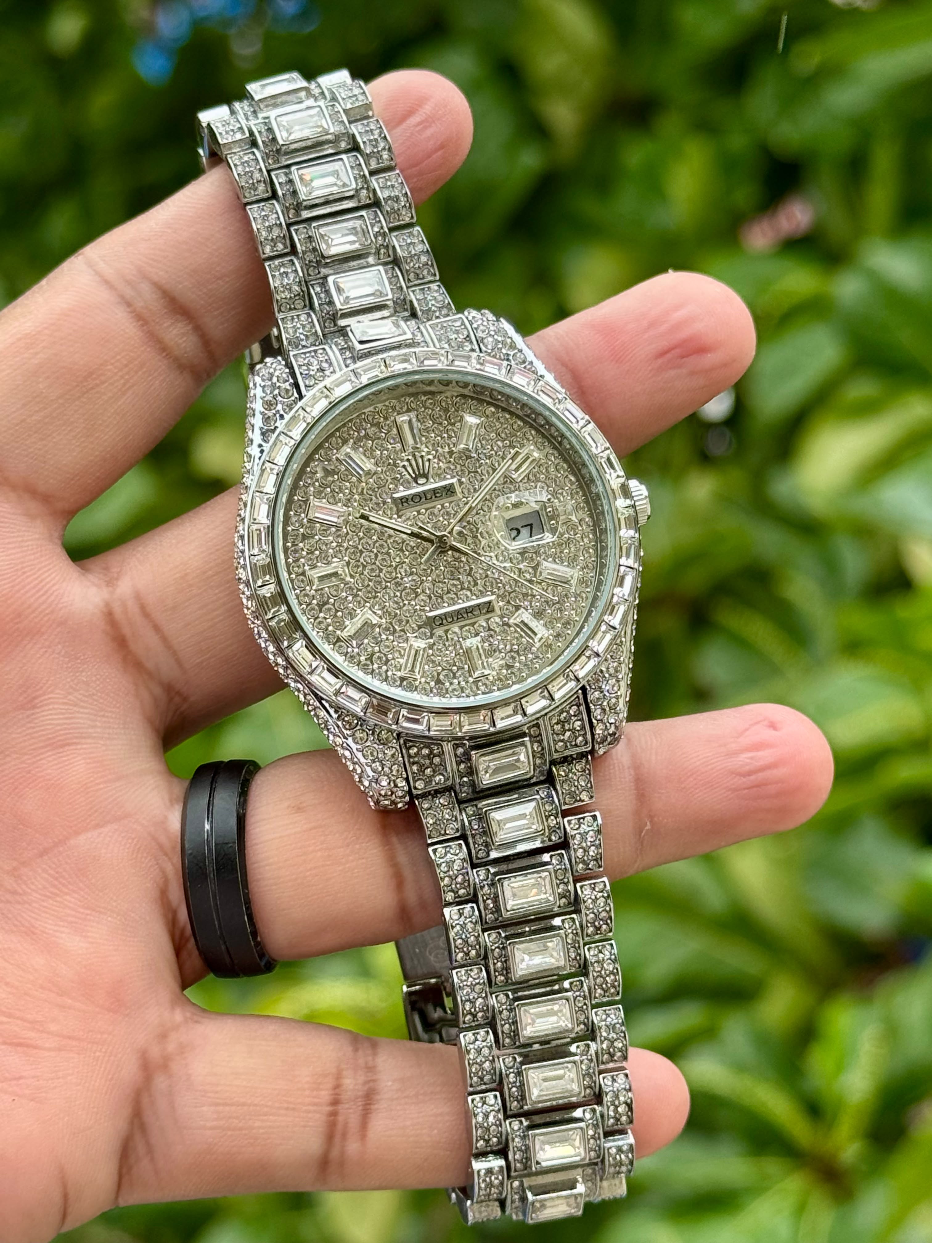 Rolex Datejust Iced Out Diamond-Crusted Luxury Men's Watch
