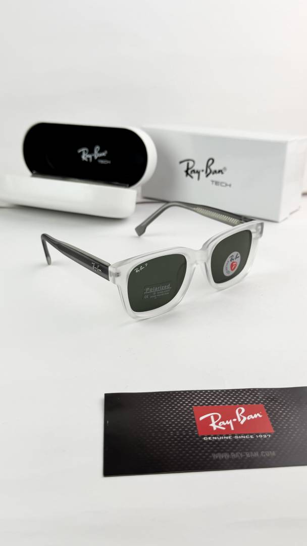 Ray-Ban Tech Series Polarized Square Sunglasses in Transparent Grey