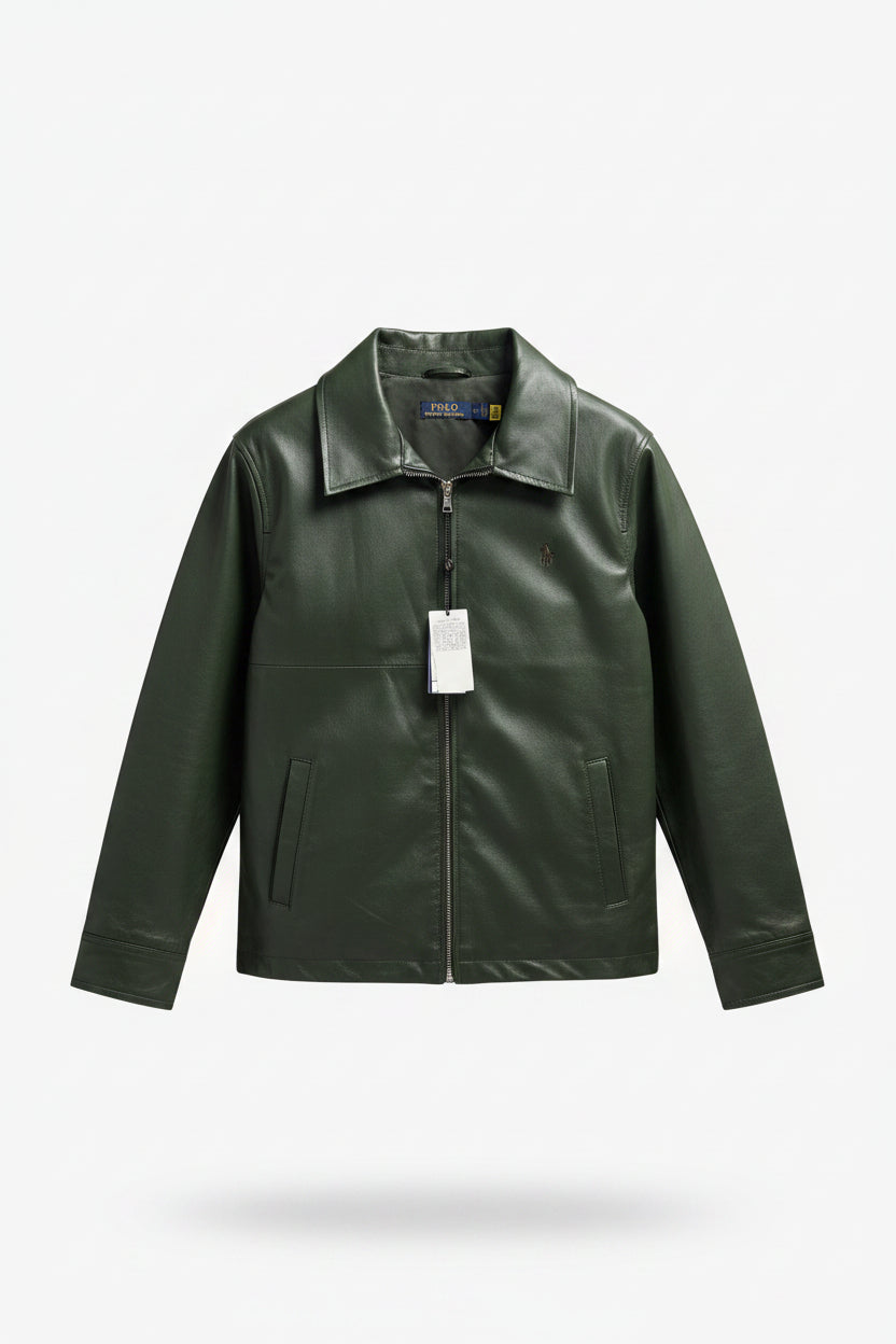 P.L. Men's Heritage Harrington Zip-Up Micro-Shell Luxury Jacket