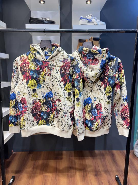 Louis Vuitton Premium Floral Bloom Hoodie – LV Monogram Edition