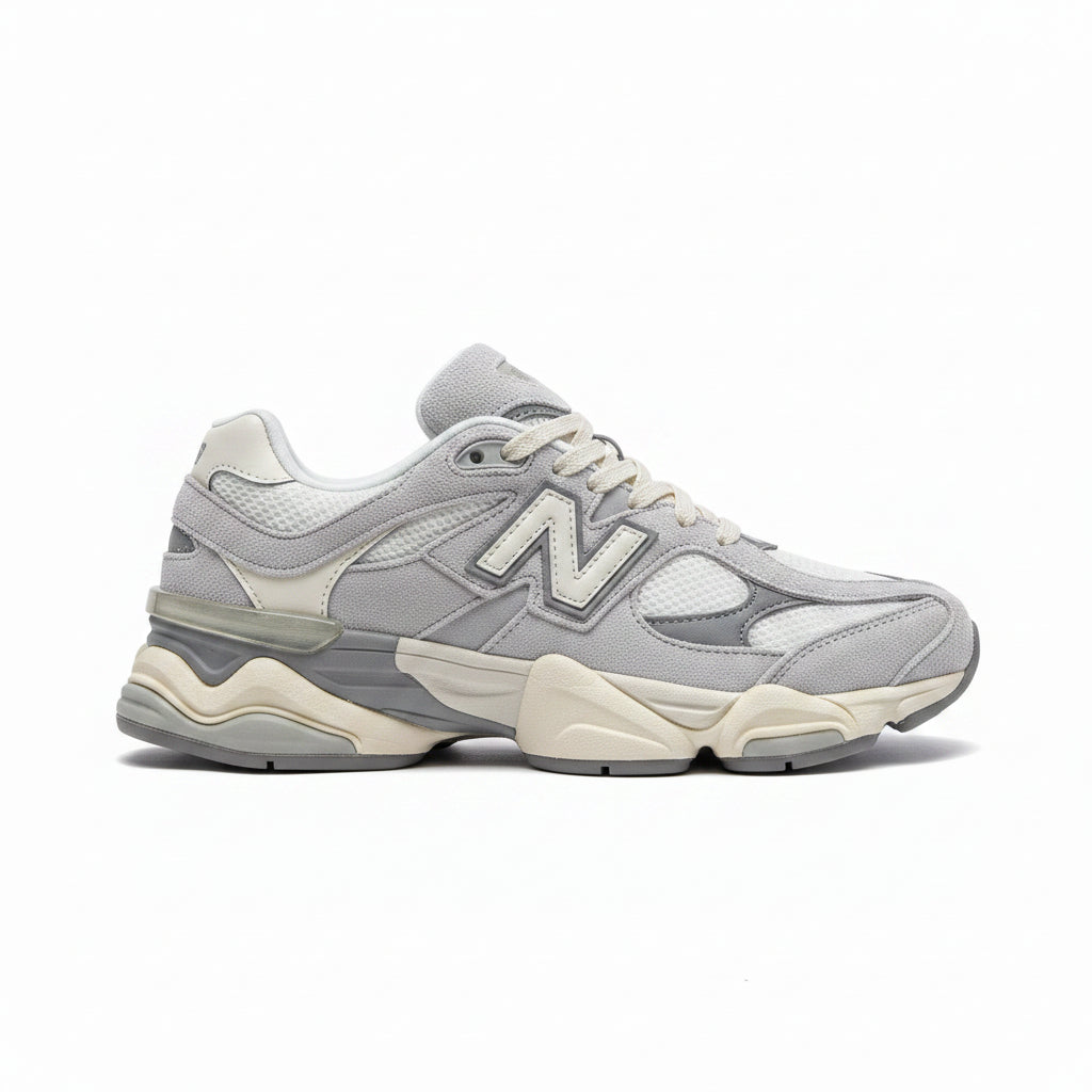 New Balance 9060 ‘Rain Cloud’ Grey Luxury Lifestyle Sneakers – Premium Chunky Retro-Futuristic Running Shoes