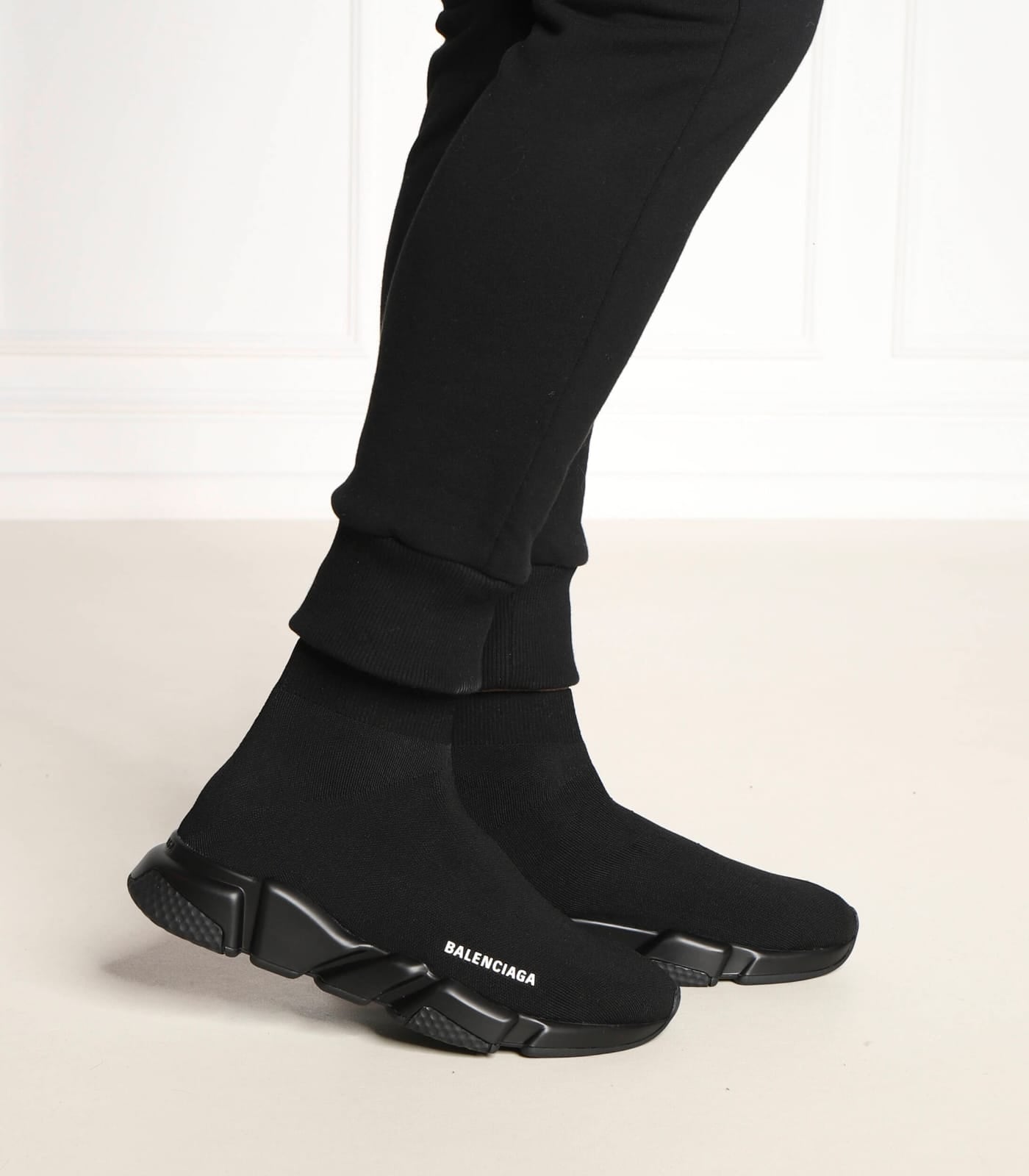 Balenciaga Speed Trainer "Triple Black" Knit Sock Sneakers