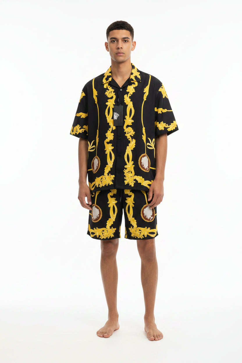 Versace Barocco Silk Motif Premium Luxury Co-Ord Set