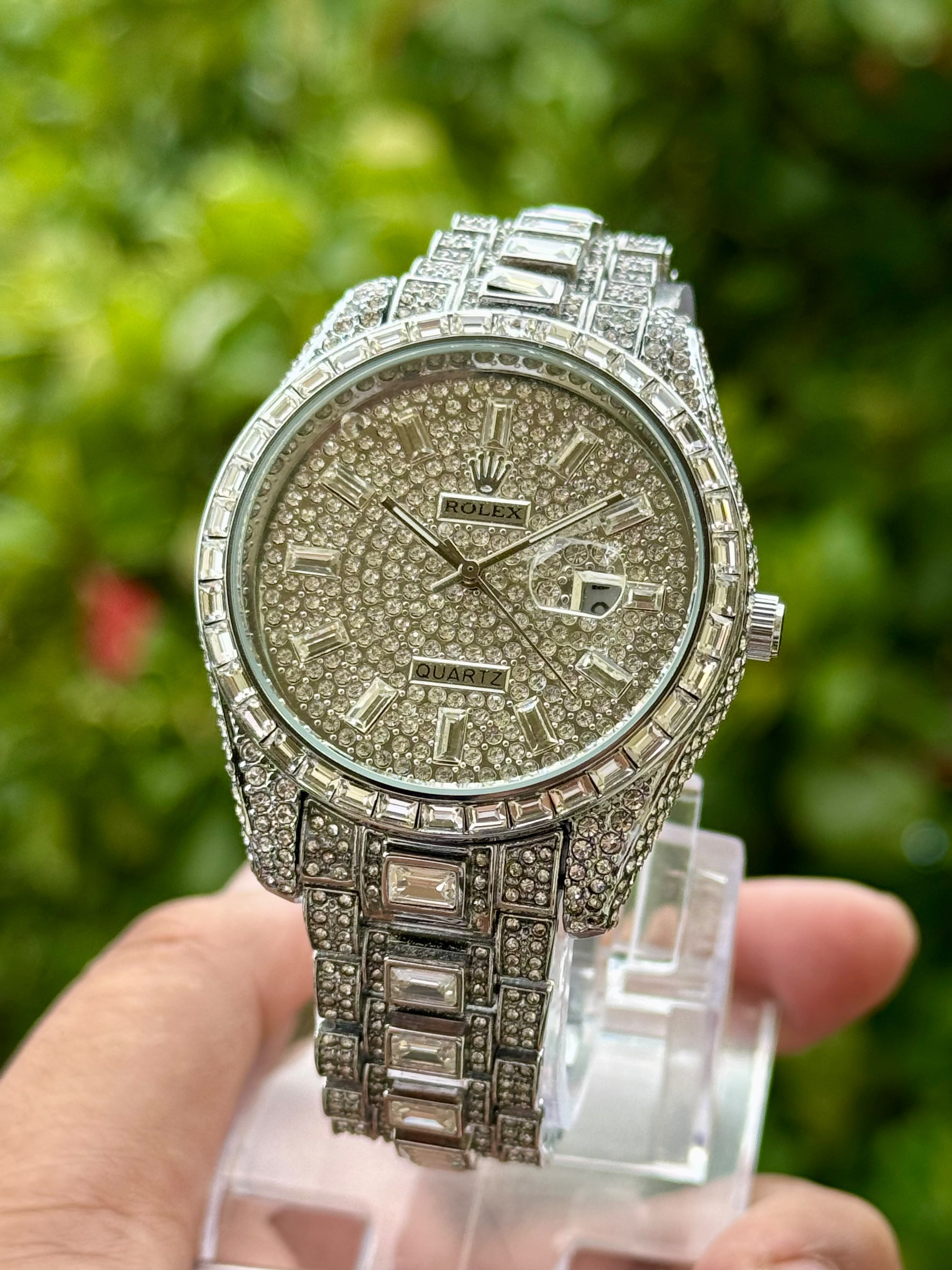 Rolex Datejust Iced Out Diamond-Crusted Luxury Men's Watch