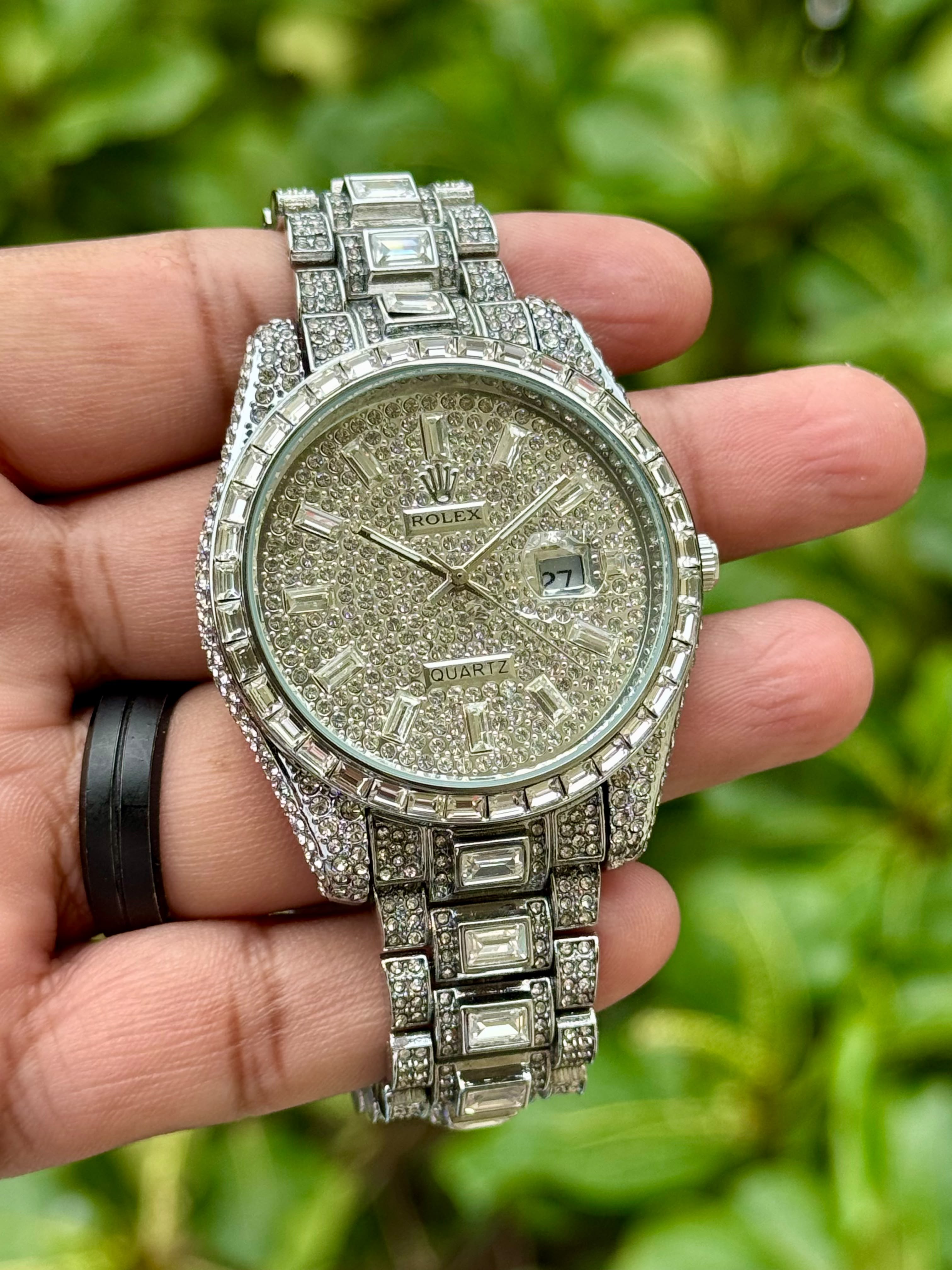 Rolex Datejust Iced Out Diamond-Crusted Luxury Men's Watch