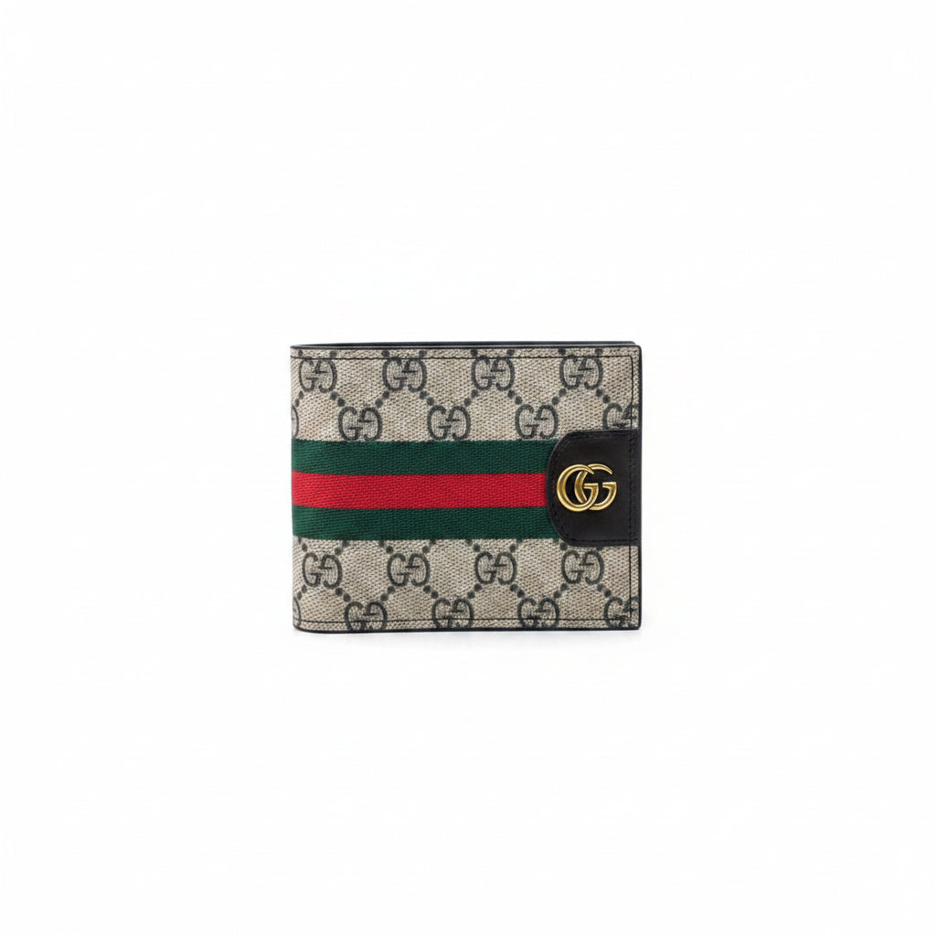 Gucci Ophidia GG Supreme Tab Detail Bifold Wallet