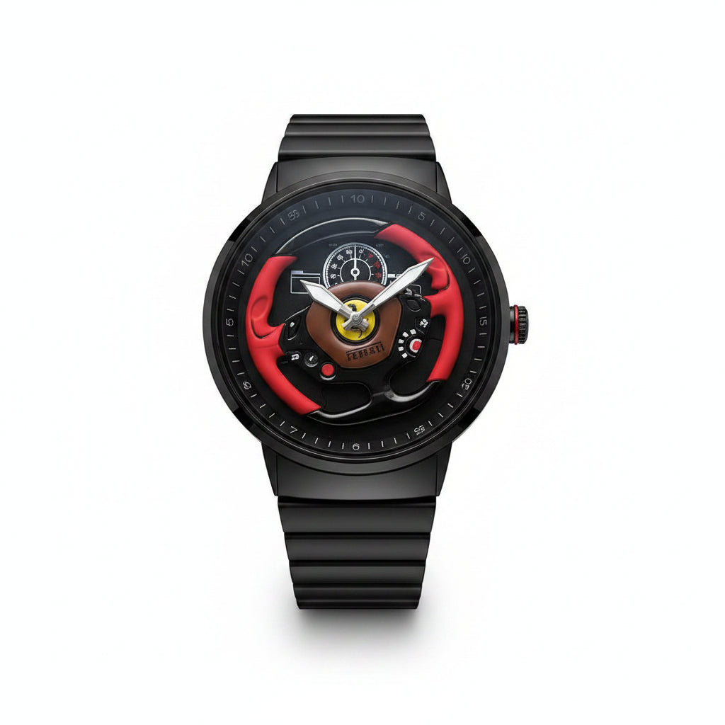 Scuderia Ferrari Race Day Steering Rotation  Men's Sports Watch