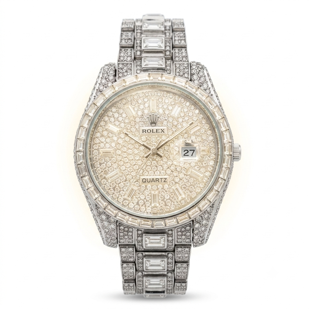 Rolex Datejust Iced Out Diamond-Crusted Luxury Men's Watch