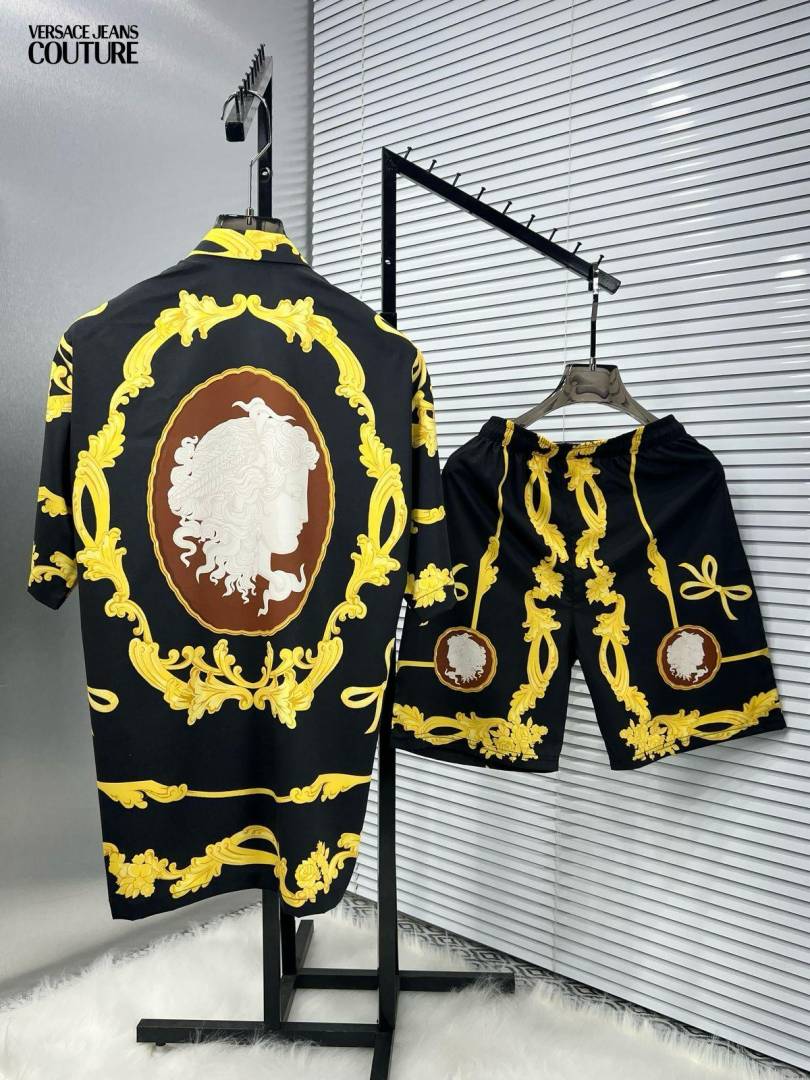 Versace Barocco Silk Motif Premium Luxury Co-Ord Set