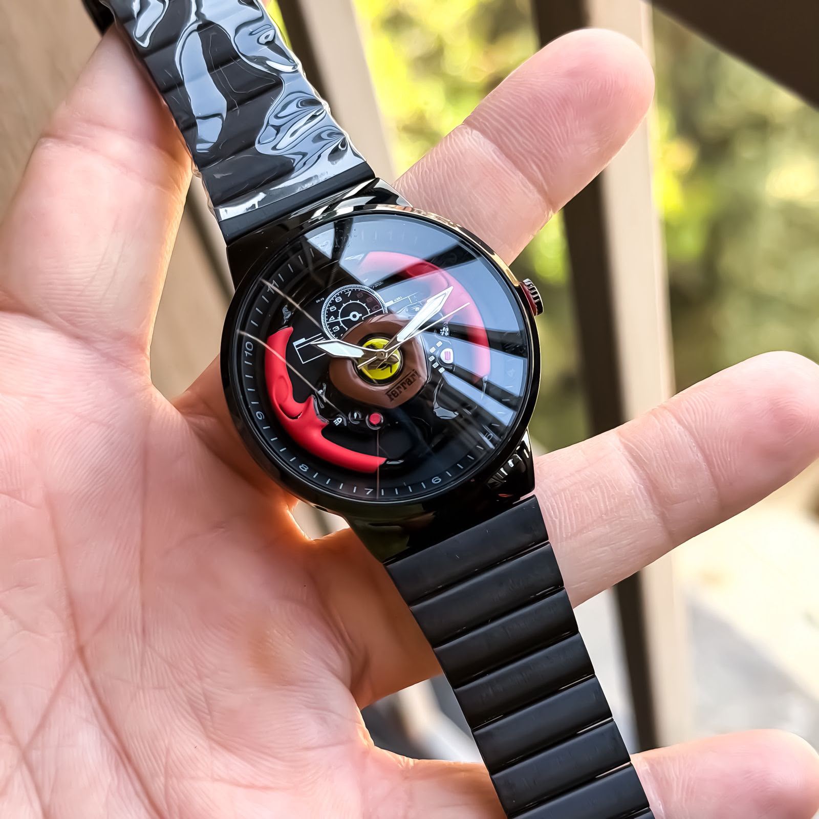 Scuderia Ferrari Race Day Steering Rotation  Men's Sports Watch