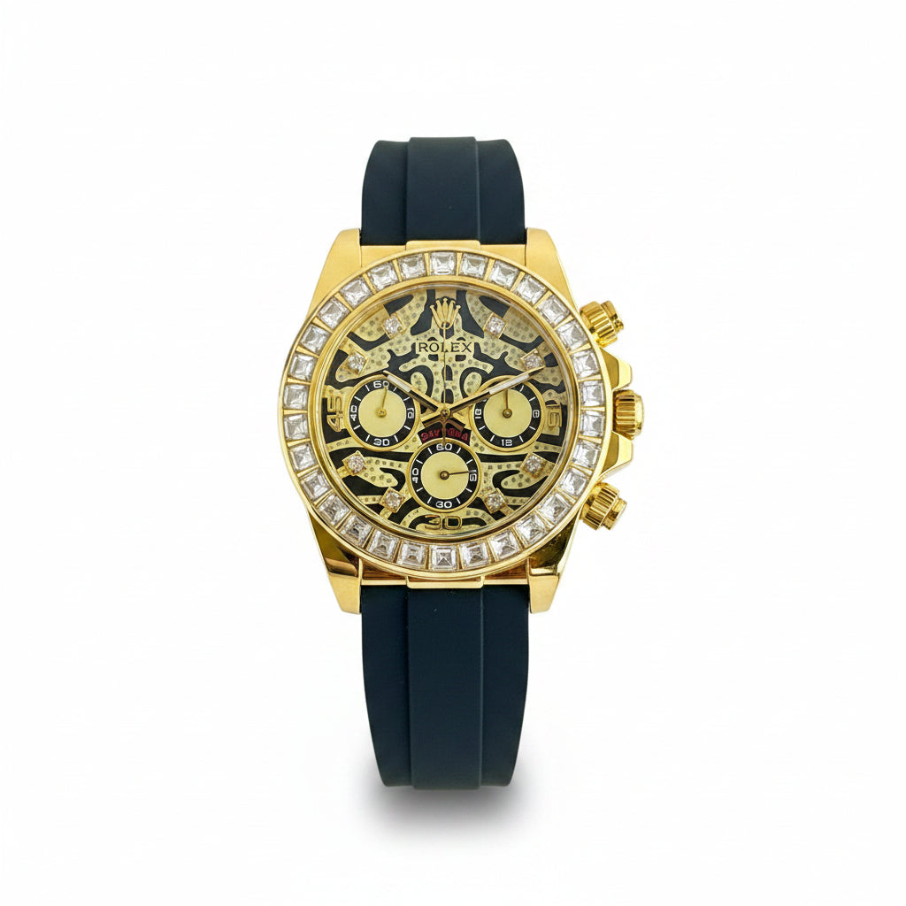 Rolex Cosmograph Daytona 116588TBR 'Eye of the Tiger' Diamond Bezel Luxury Watch