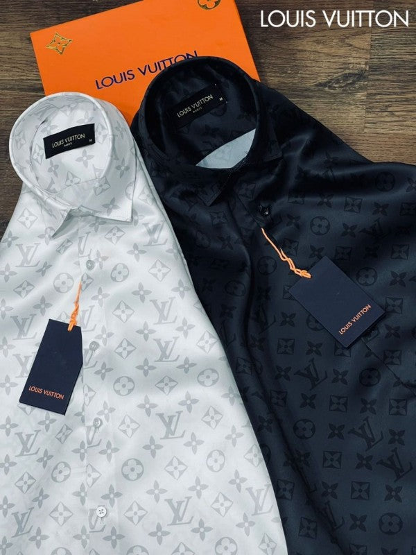 Louis Vuitton Imported Store Article Premium Shirt – White &amp; Black Edition