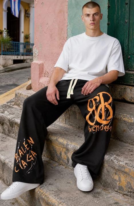 Balenciaga Premium Spray Printed Lower – BB Graffiti Edition (Imported)